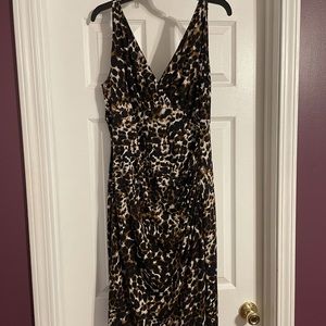 Navy & Cream Faux-Wrap Dress by Lauren Ralph Lauren Dress